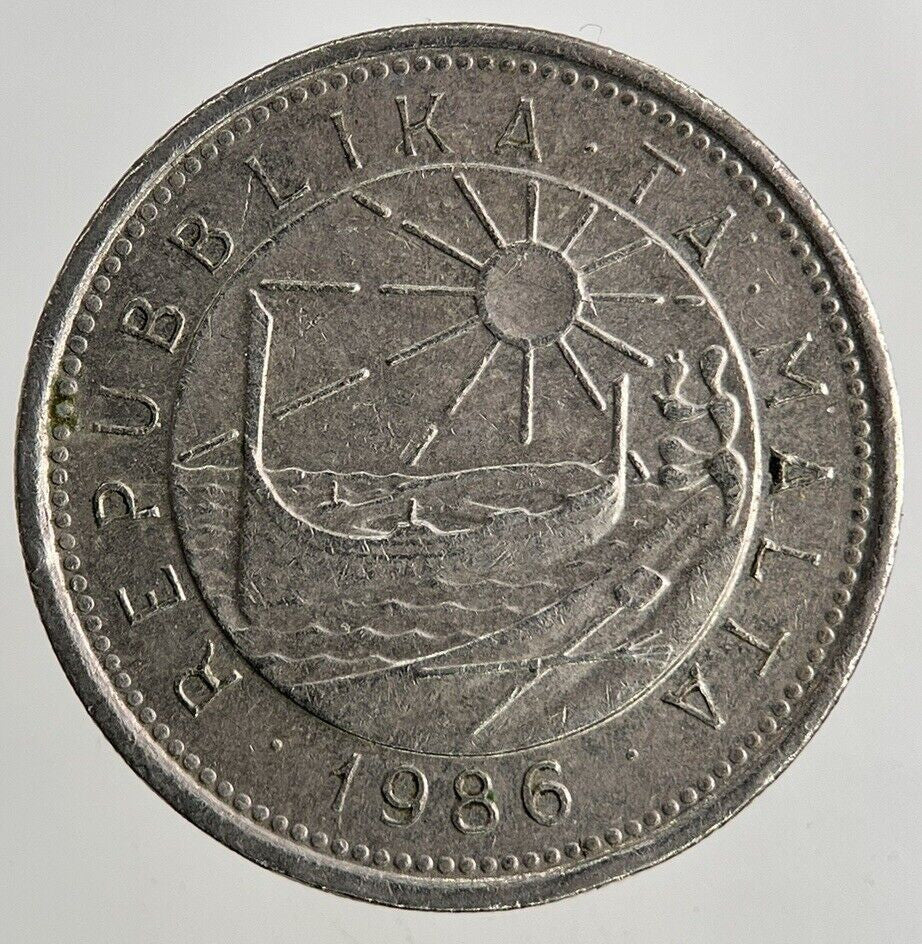 1986 Malta 10 Cents Coin | Fine Collectable Grade