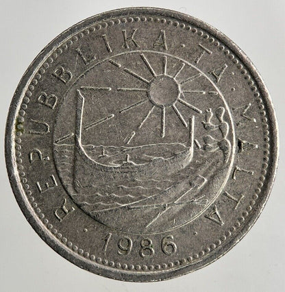 1986 Malta 10 Cents Coin | Fine Collectable Grade