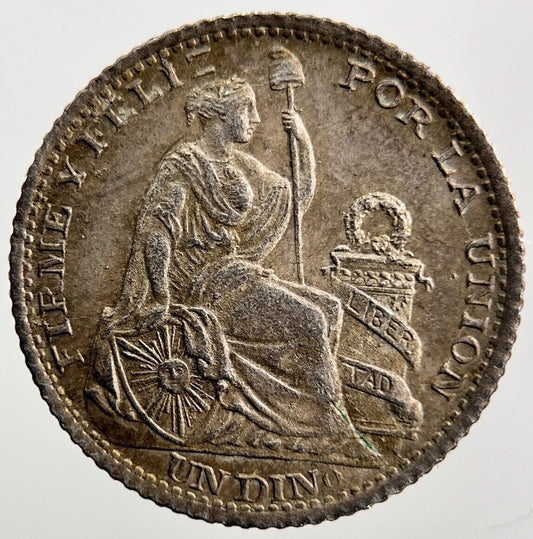 1903 Peru Un 1 Dino Silver Coin | Very High Grade