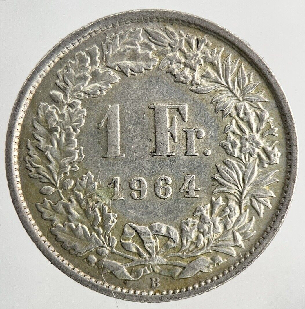 1964 Switzerland Swiss 1 Franc Silver Coin | Very High Grade