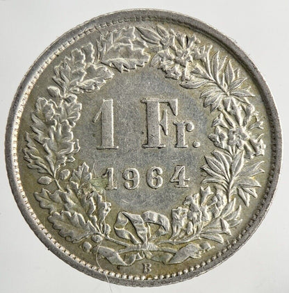 1964 Switzerland Swiss 1 Franc Silver Coin | Very High Grade