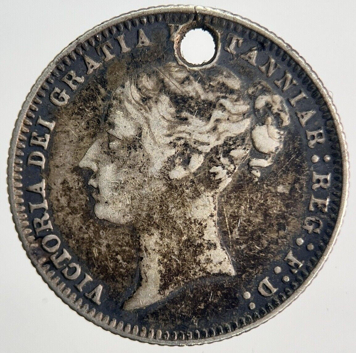 1874 Die - 51 Victoria Sixpence Silver Coin | Collectable Grade | a1534