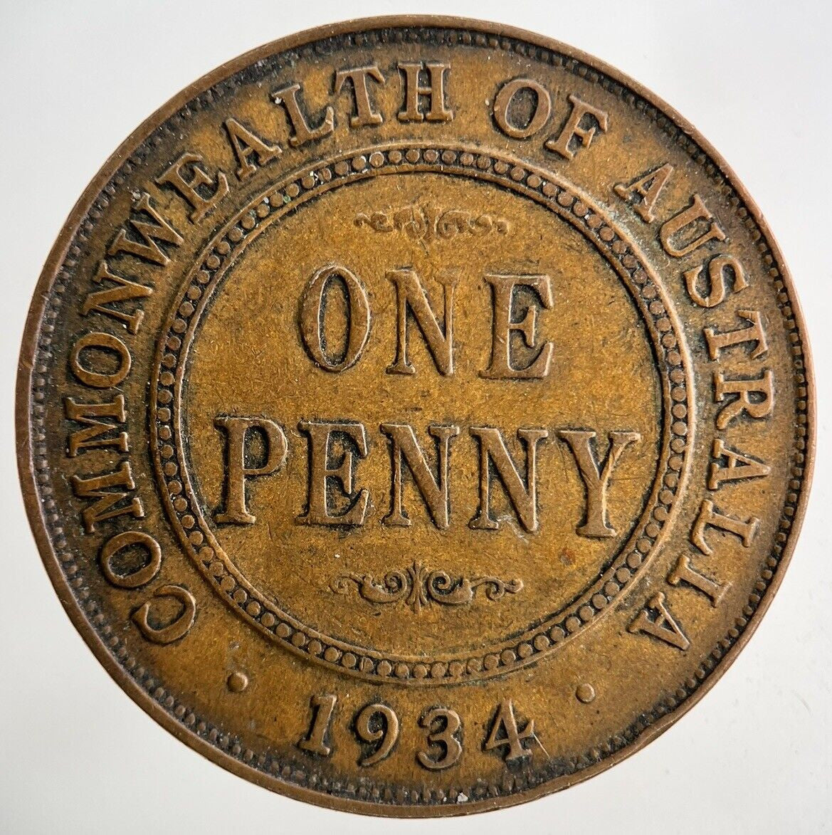 1934 Australia One Penny Coin | Fine Collectable Grade