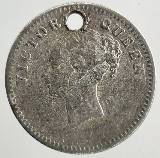 1841 India 2 Annas Silver Coin | Fine Collectable Grade