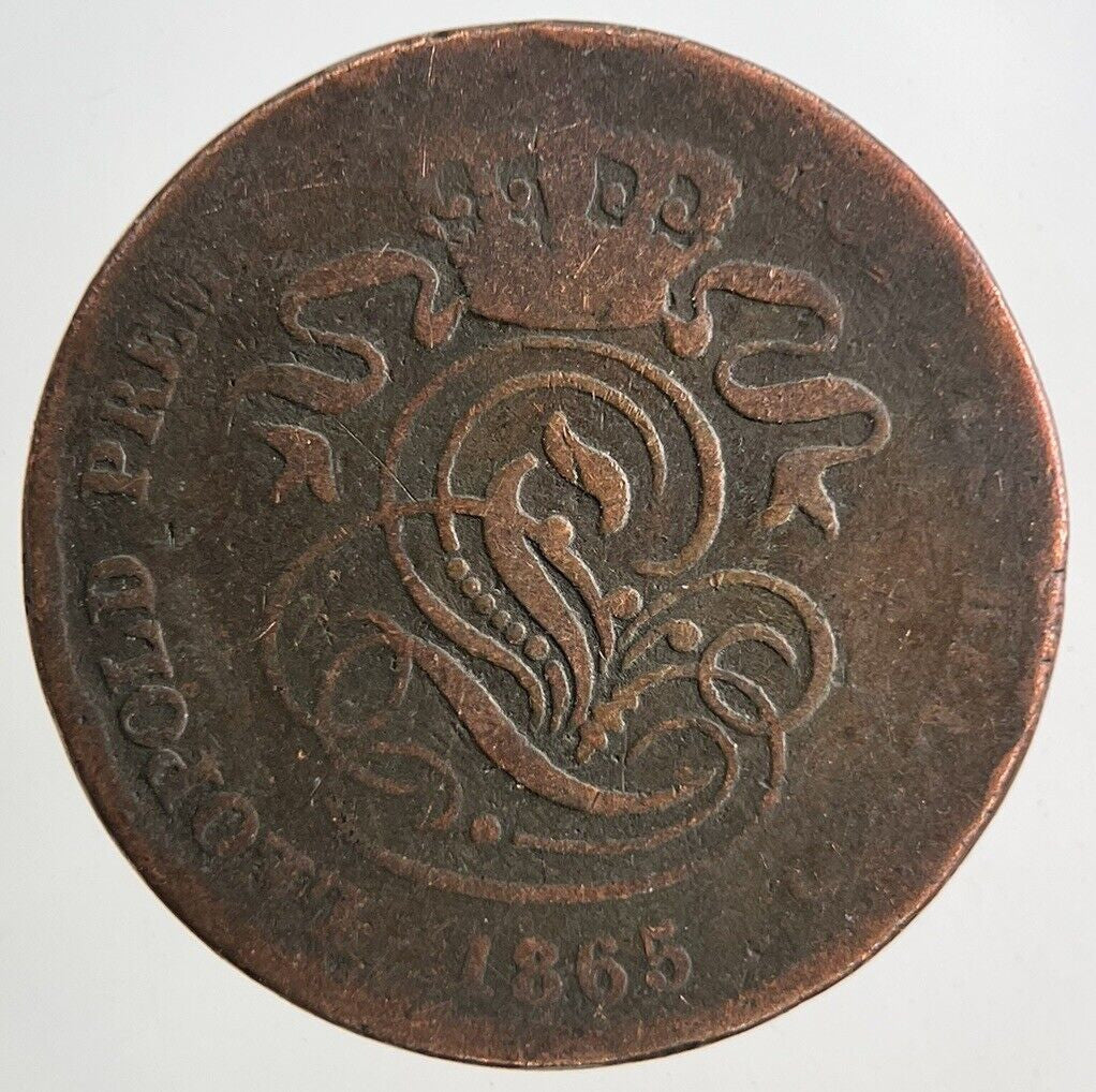 1865 Belgium 2 Cents Centimes Coin | Collectable Grade