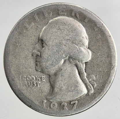 1937 US USA Quarter Dollar Silver Coin | Collectable Grade