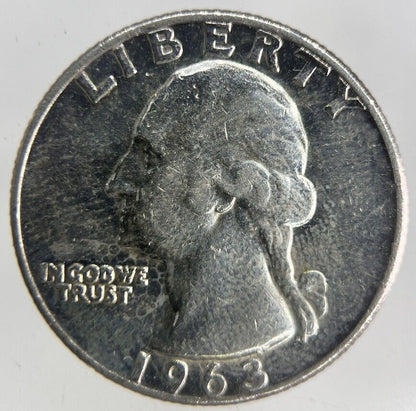 1963 - D US USA Quarter Silver Coin | Fine Collectable Grade