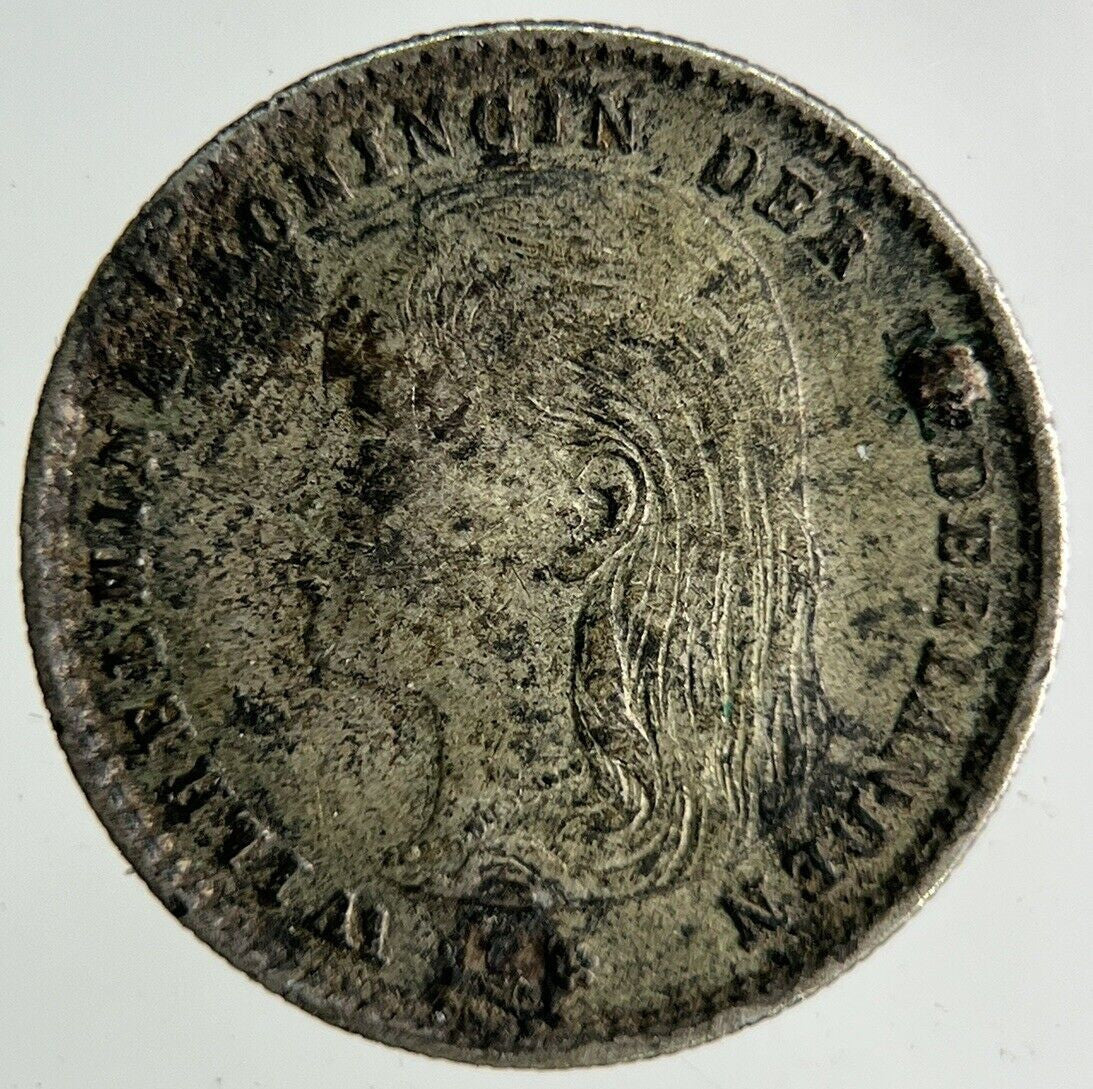 1893 Netherlands 10 Cents Silver Coin | Fine Collectable Grade