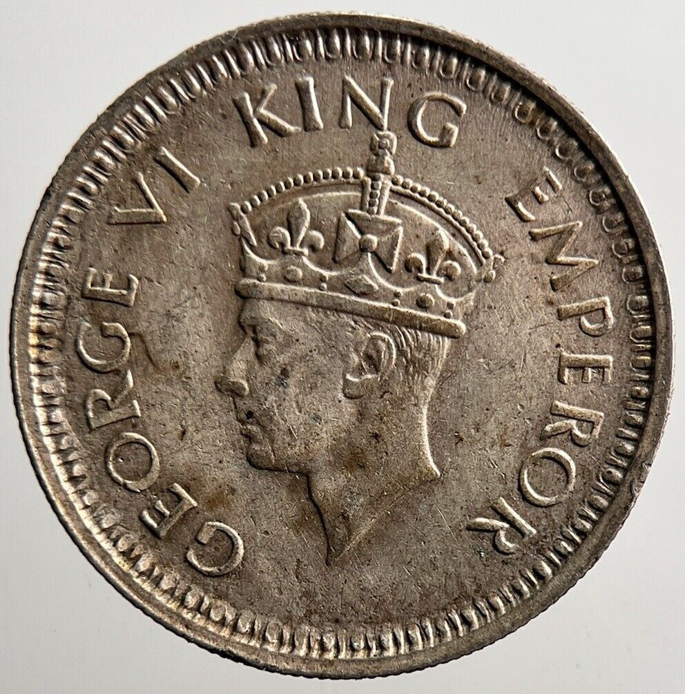 1945 India 1/4 Quarter Rupee Silver Coin | Very High Grade | a3511
