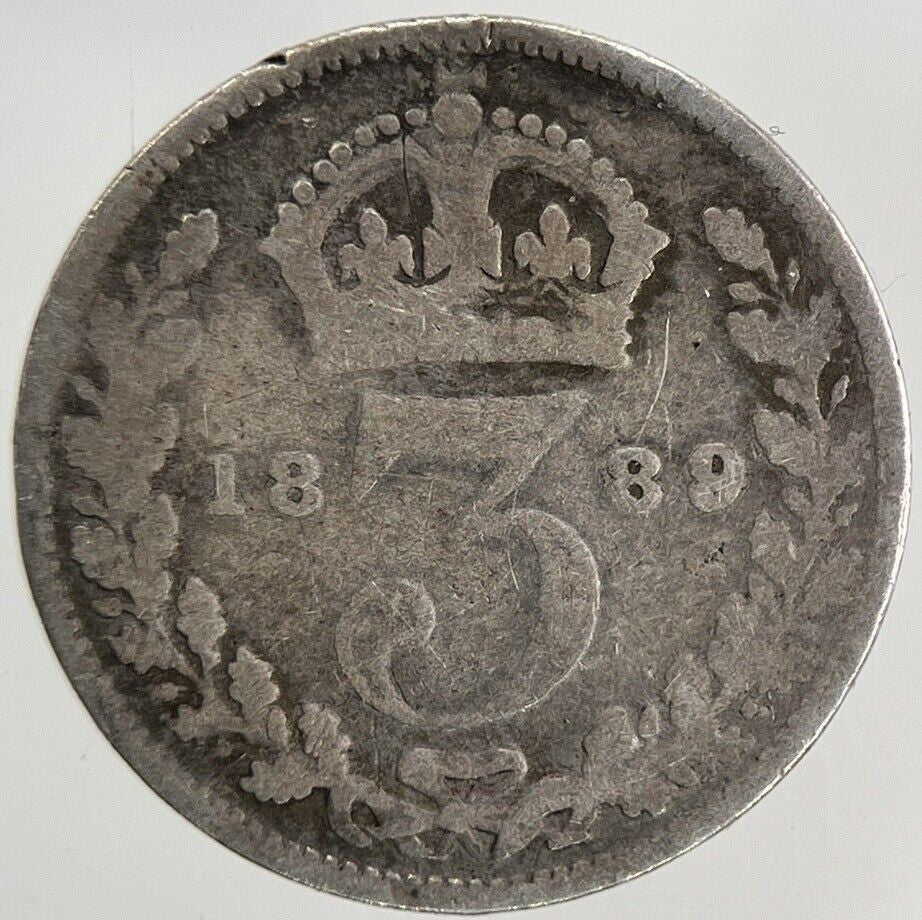 1889 Victoria Threepence Silver Coin | Collectable Grade