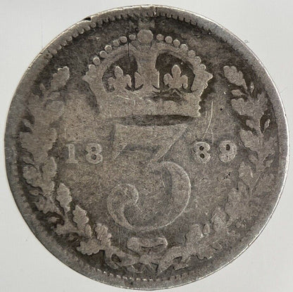 1889 Victoria Threepence Silver Coin | Collectable Grade