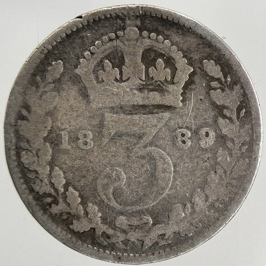 1889 Victoria Threepence Silver Coin | Collectable Grade