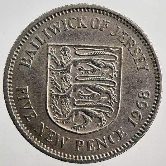 1968 Jersey 10p 10 Ten - Pence Coin | Very High Grade | a4988