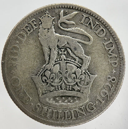 1928 George V Shilling Silver Coin | Fair Grade