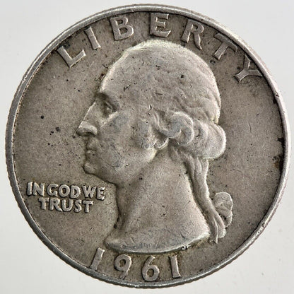 1961 - D US USA Quarter Dollar Silver Coin | Very High Grade