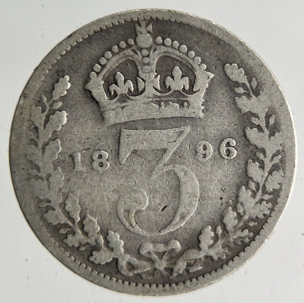 1896 Victoria Threepence Silver Coin | Collectable Grade