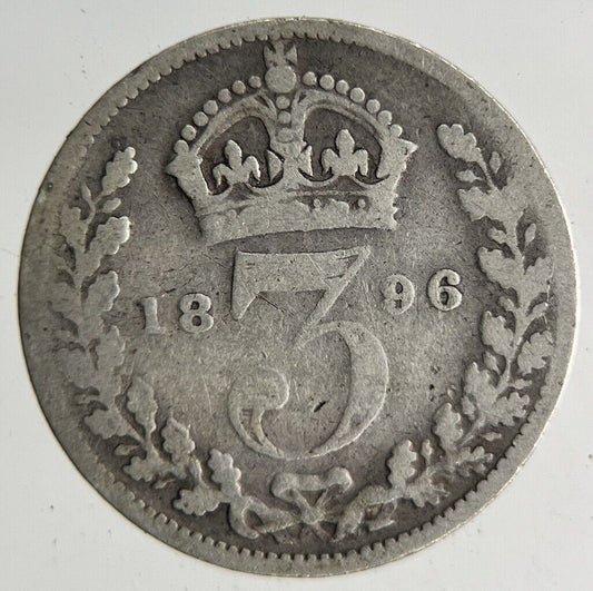 1896 Victoria Threepence Silver Coin | Collectable Grade