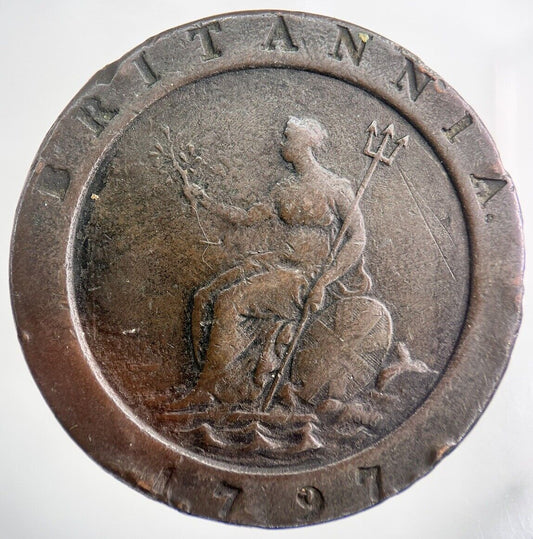 1797 George III 3rd Two - Pence Coin | Fine Collectable Grade | a100