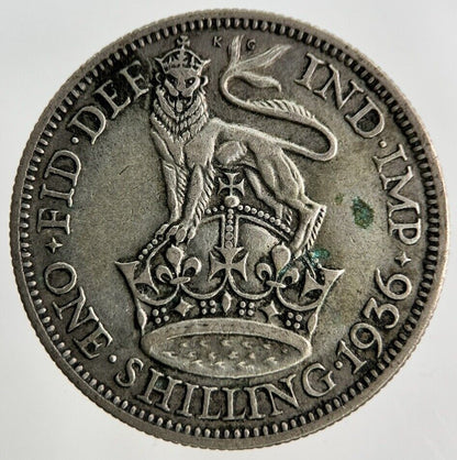 1936 George V Shilling Silver Coin | Fine Collectable Grade