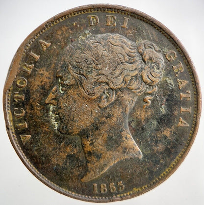 1855 Penny | British Copper Coin | Queen Victoria | Collectable Grade | a702