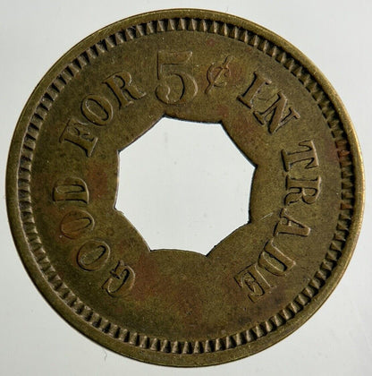 Advertising Keeney’s Refresh Mints 5 Cents Token Coin | Collectable Grade