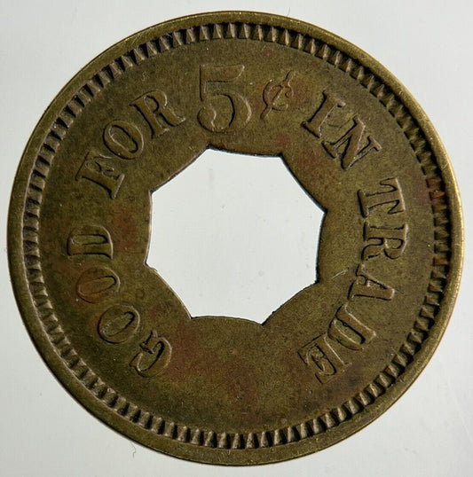 Advertising Keeney’s Refresh Mints 5 Cents Token Coin | Collectable Grade