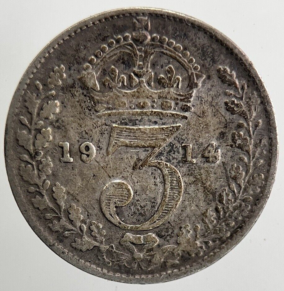 1914 George V Threepence Silver Coin | Fine Collectable Grade
