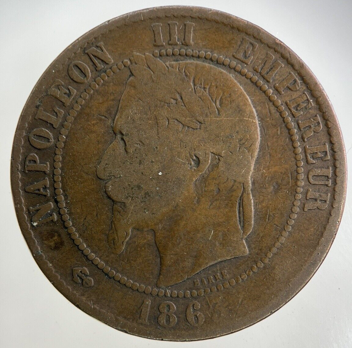 1863 France 10 Centimes Coin | Collectable Grade