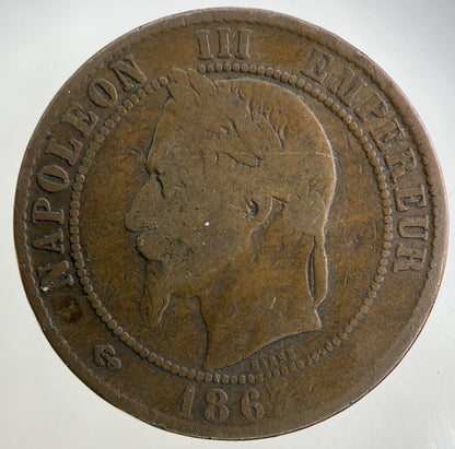1863 France 10 Centimes Coin | Collectable Grade