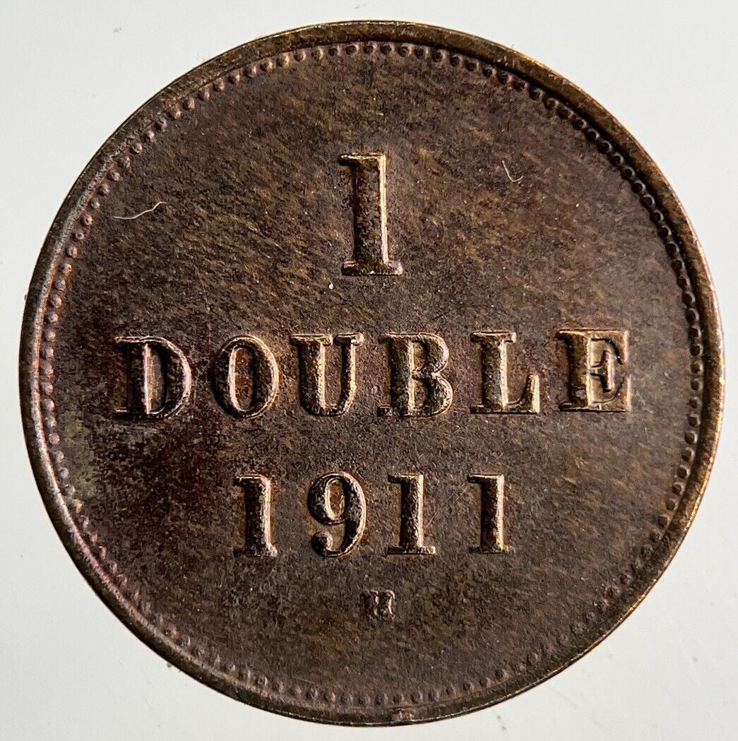 1911 Guernsey 1 Double Coin | Very High Grade