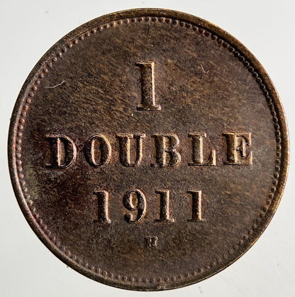 1911 Guernsey 1 Double Coin | Very High Grade