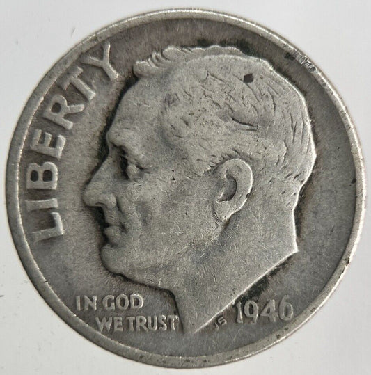 1946 - S US USA Roosevelt Dime Silver Coin | Fine Collectable Grade