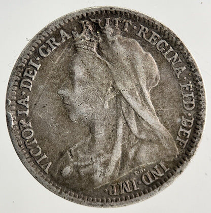 1901 Victoria Threepence Silver Coin | Fine Collectable Grade