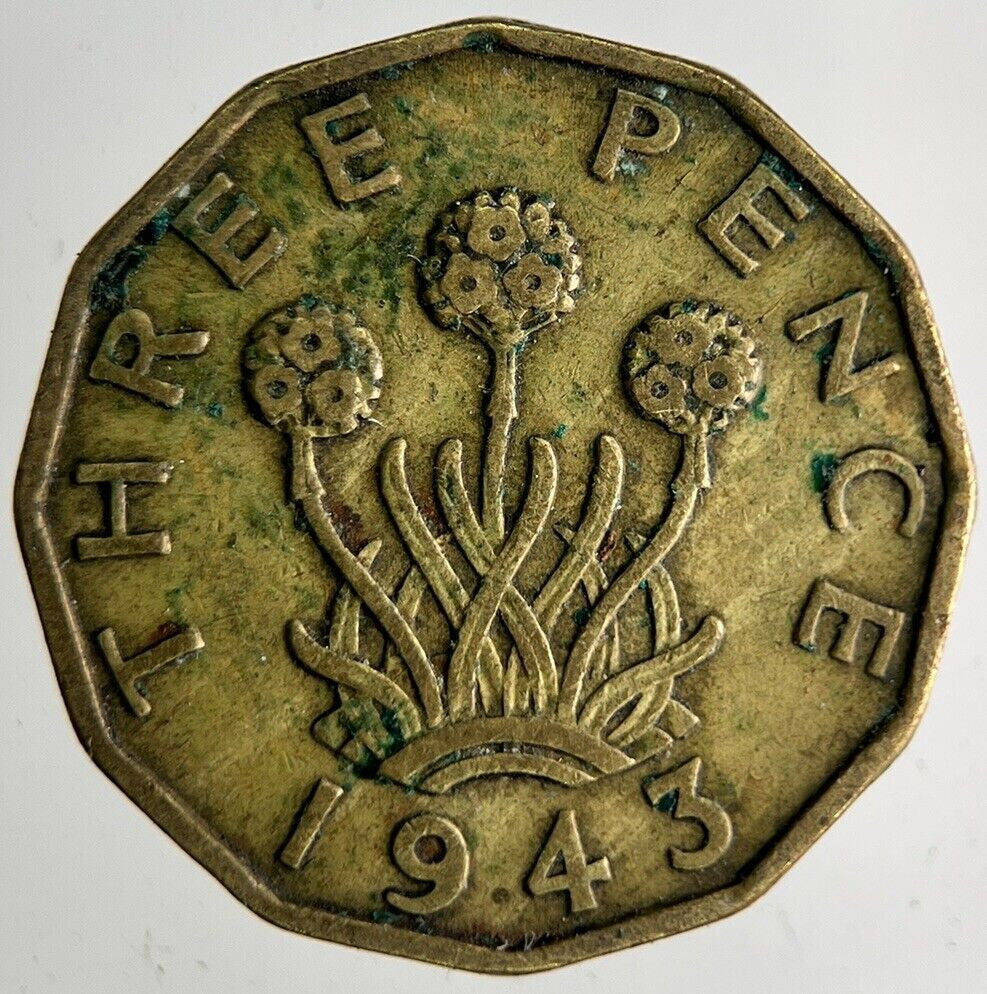 1943 George VI Brass Threepence Coin | Collectable Grade