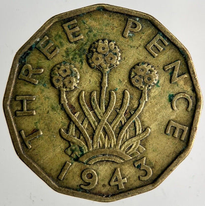 1943 George VI Brass Threepence Coin | Collectable Grade