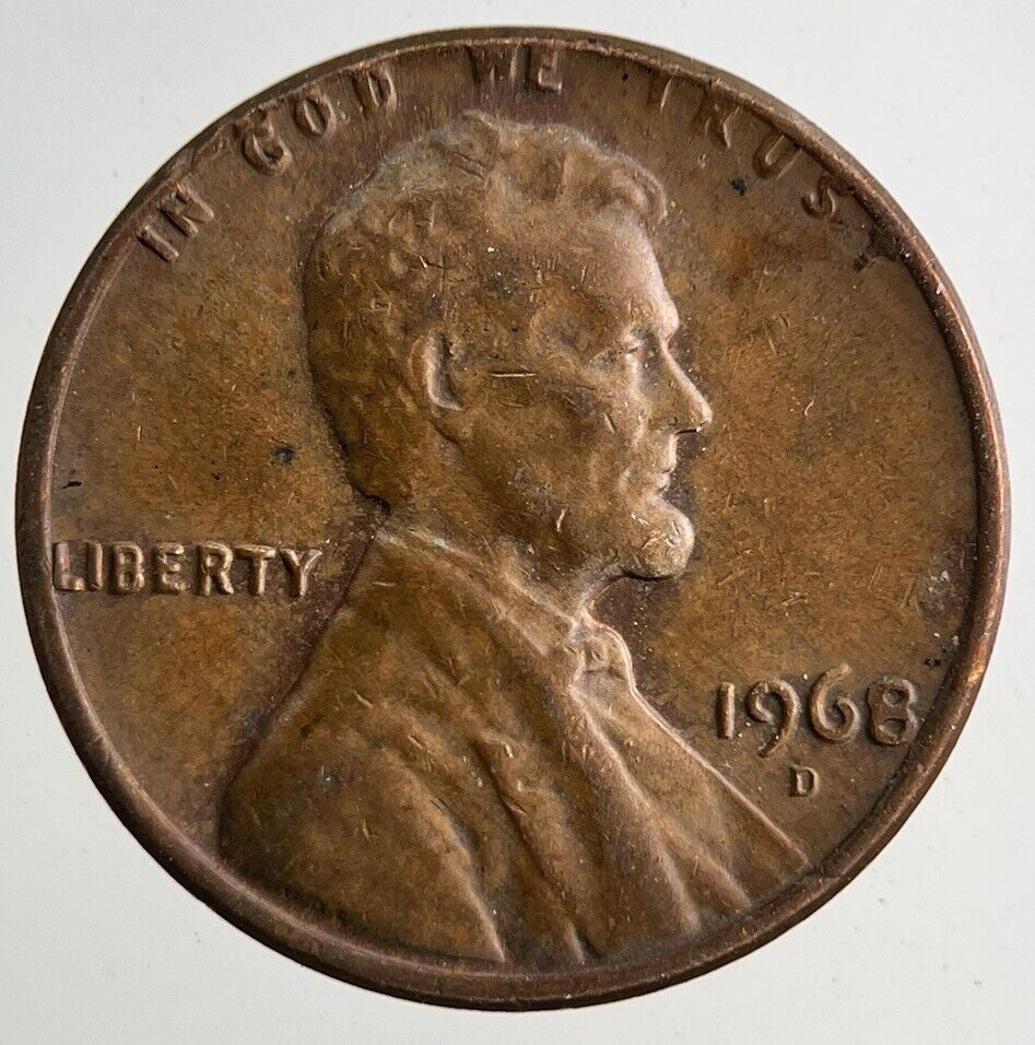 1968 - D US USA One Cent Coin | Fine Collectable Grade