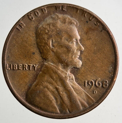 1968 - D US USA One Cent Coin | Fine Collectable Grade