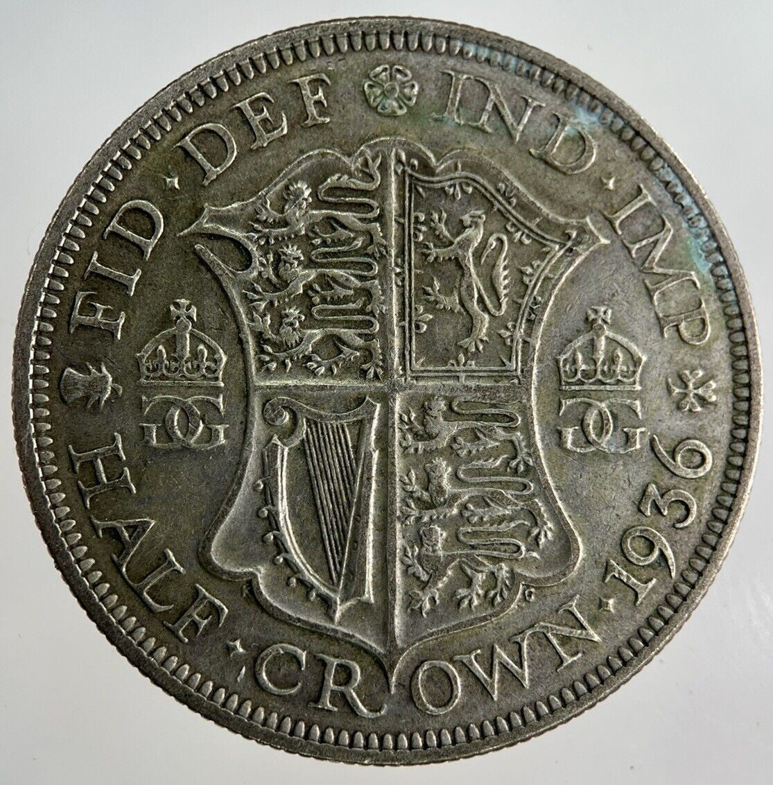 1936 George V Half - Crown Silver Coin | Fine Collectable Grade