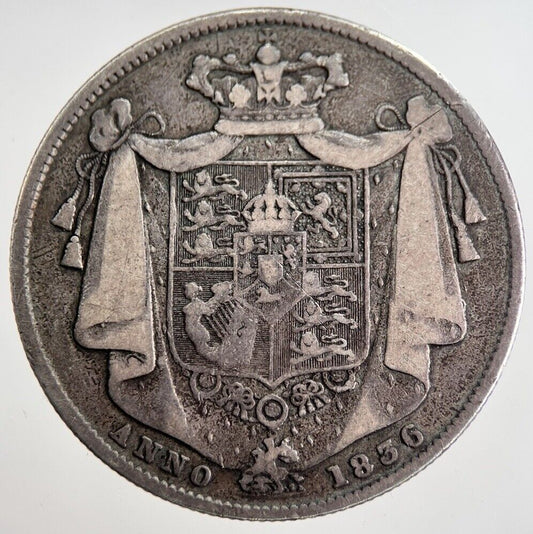 1836 William IIII IV Half - Crown Silver Coin | Fine Collectable Grade a8595