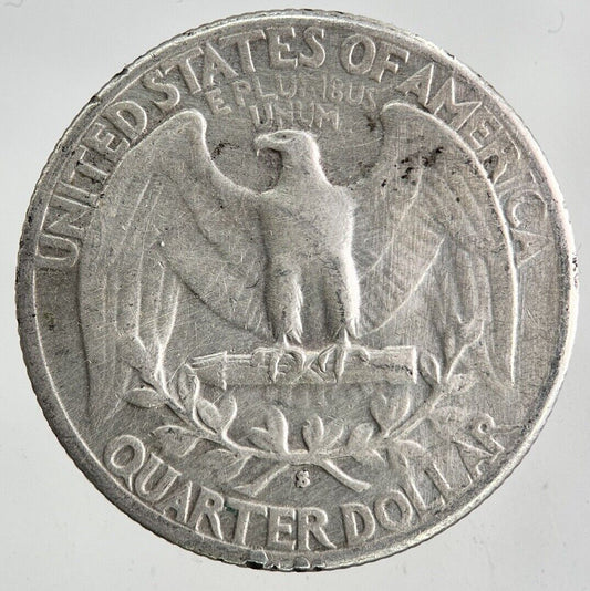 1940 - S US USA Quarter Dollar Silver Coin | Fine Collectable Grade