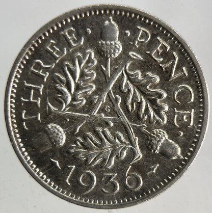 1936 George V Threepence Silver Coin | Very High Grade