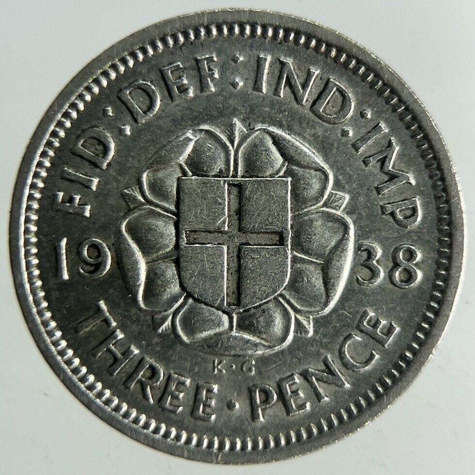1938 George VI Threepence Silver Coin | Fine Collectable Grade