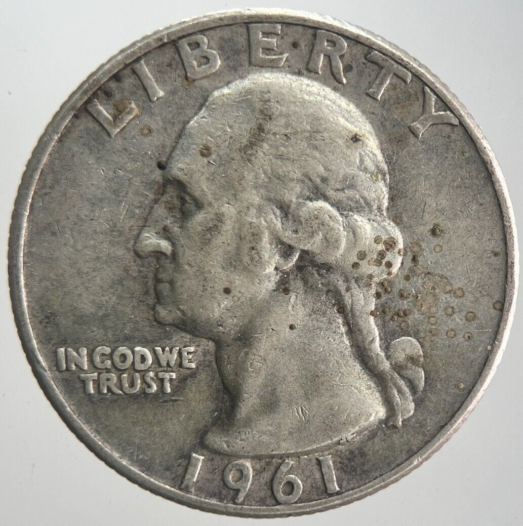 1961 - D US USA Quarter Dollar Silver Coin | Very High Grade | a4232