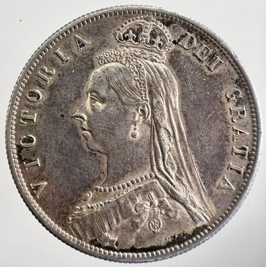 1887 Victoria Half - Crown Silver Coin | Very High Grade | a2632