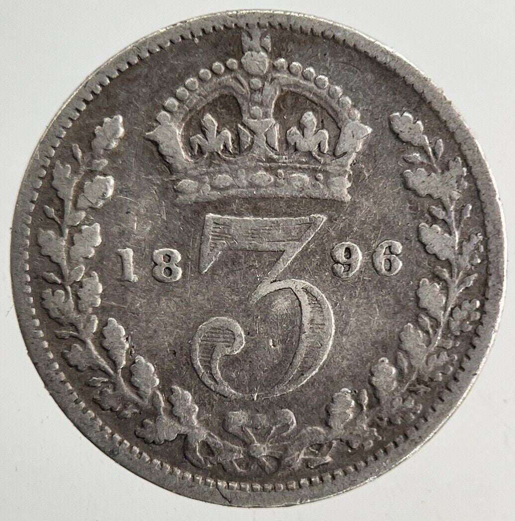 1896 Victoria Threepence Silver Coin | Fine Collectable Grade