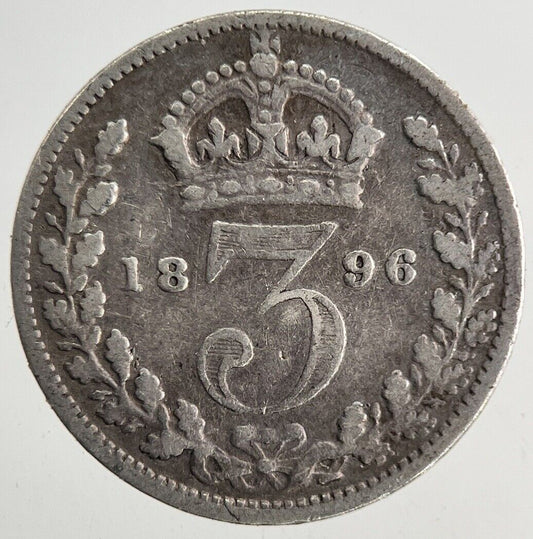 1896 Victoria Threepence Silver Coin | Fine Collectable Grade