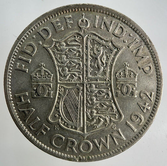 1942 George VI Half - Crown Silver Coin | Fine Collectable Grade