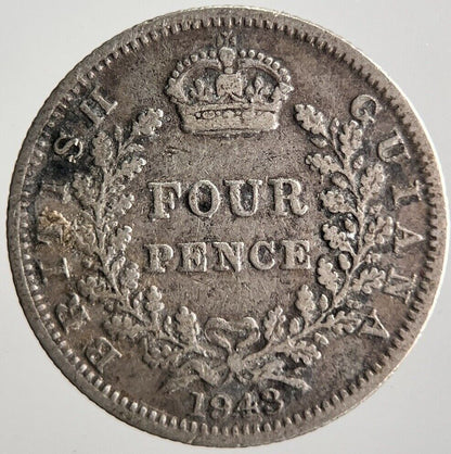 1943 Papua New Guinea Four - Pence Silver Coin | Collectable Grade | a4104