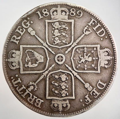 1889 Victoria Double-Florin Silver Coin | Collectable Grade | a8030