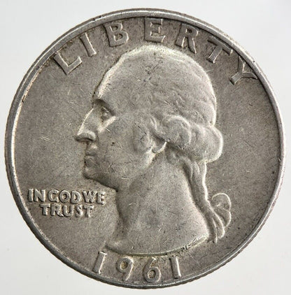 1961 - D US USA Quarter Dollar Silver Coin | Fine Collectable Grade